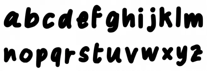 Emu Regular Font LOWERCASE