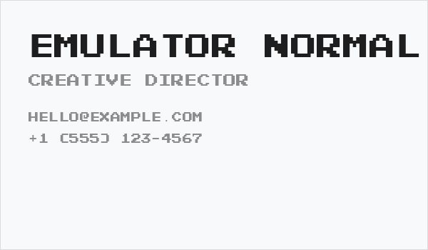 Emulator Normal Business Card
