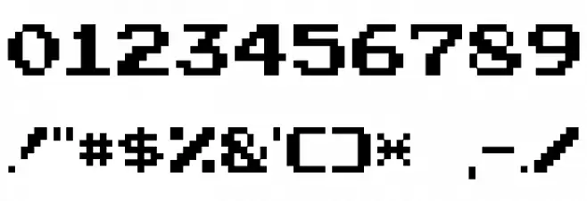 Emulator Font OTHER CHARS