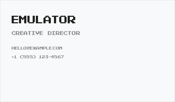 Emulator Business Card