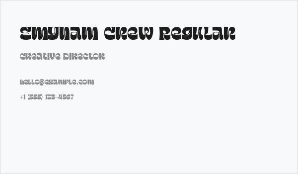 Emynam Crew Regular Business Card