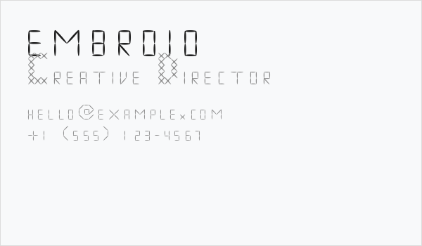 embroid Business Card