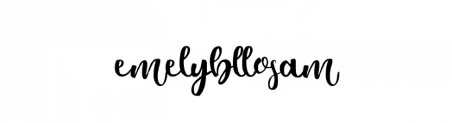 emely bllosam  Frei Schriftart Herunterladen