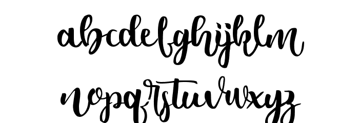 emely bllosam Font LOWERCASE