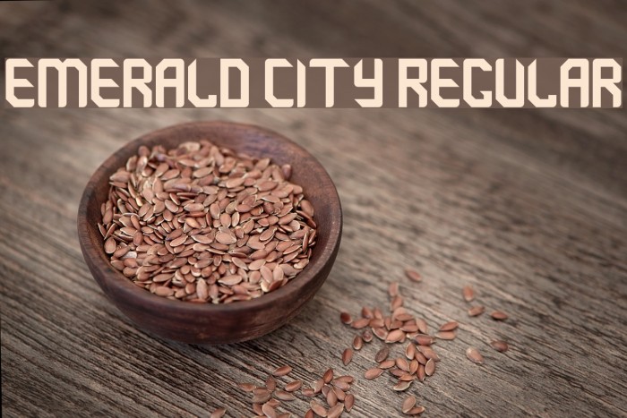 emerald city Regular Font examples
