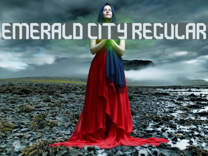 emerald city Regular Font examples