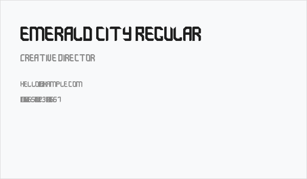 emerald city Regular Business Card