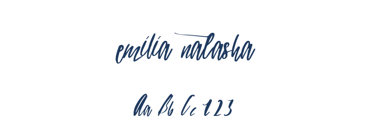 emilia natasha Font Preview