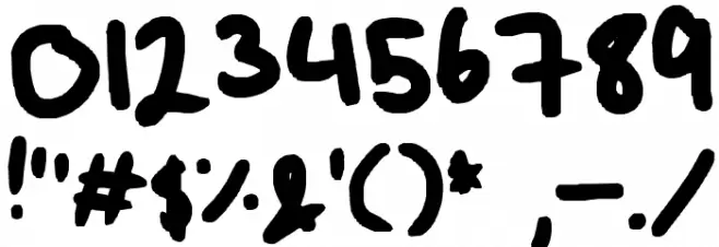 emily smyth ;] Font OTHER CHARS