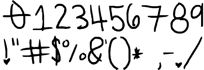 emmahandwriting Font OTHER CHARS