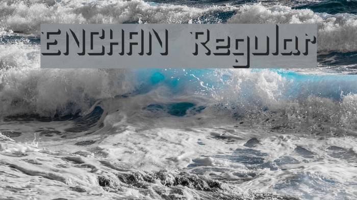 ENCHAN Regular Font examples
