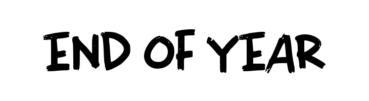 END OF YEAR  フリーフォントのダウンロード