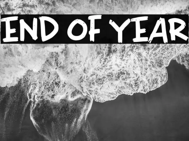 END OF YEAR Шрифта examples