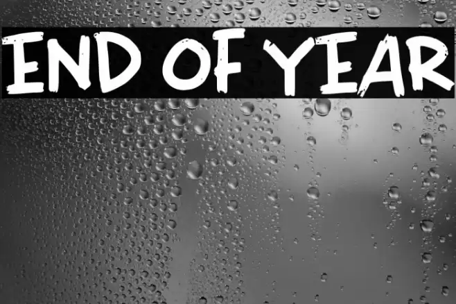 END OF YEAR Шрифта examples