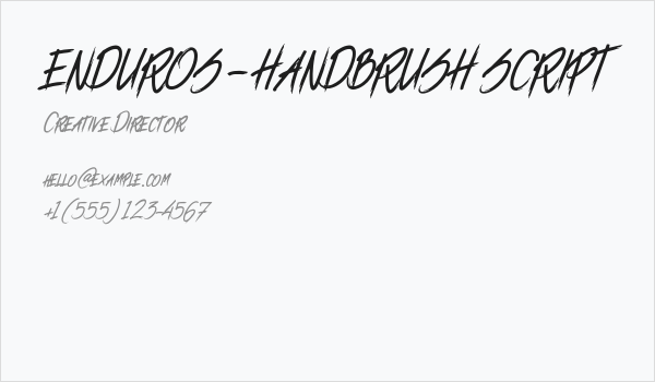 ENDUROS - HANDBRUSH SCRIPT Business Card