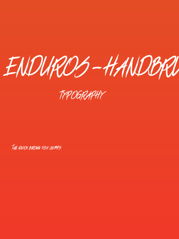 ENDUROS - HANDBRUSH SCRIPT Poster