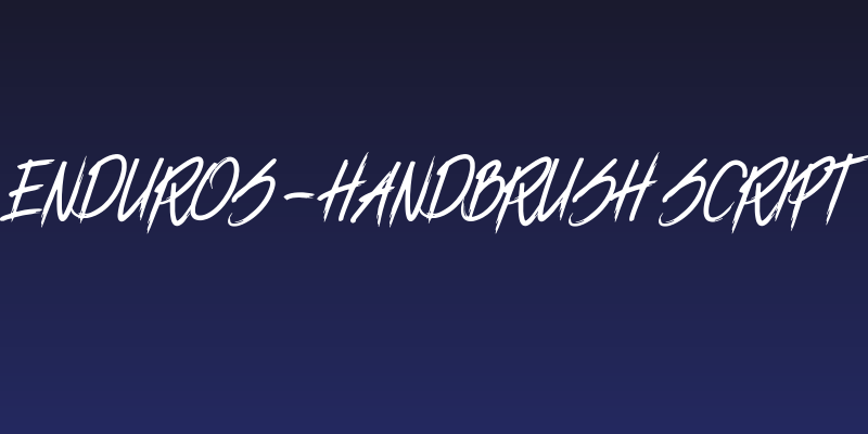 ENDUROS - HANDBRUSH SCRIPT Social Header