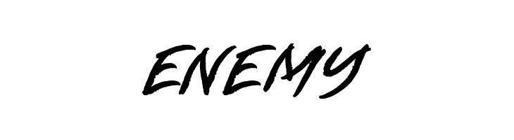 ENEMY  フリーフォントのダウンロード