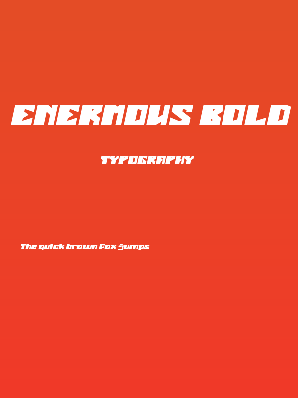 ENERMOUS Bold Italic Poster