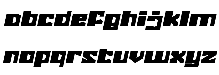 ENERMOUS Bold Italic Font LOWERCASE
