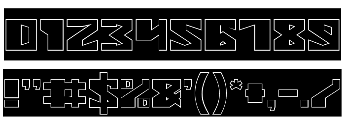ENERMOUS-Hollow-inverse Font OTHER CHARS