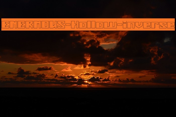 ENERMOUS-Hollow-inverse Font examples