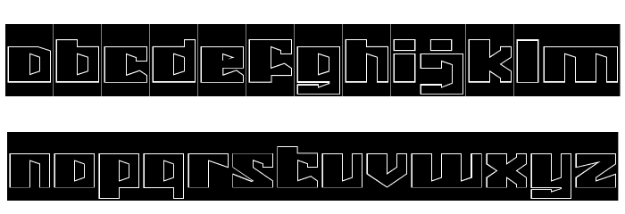 ENERMOUS-Hollow-inverse Font LOWERCASE