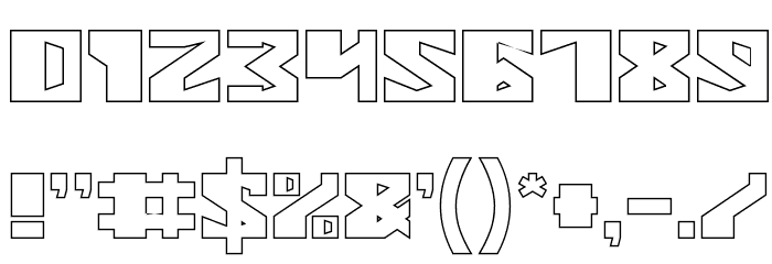ENERMOUS-Hollow Font OTHER CHARS