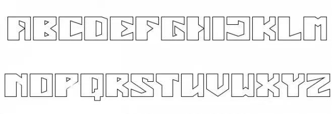 ENERMOUS-Hollow Font Litere mari