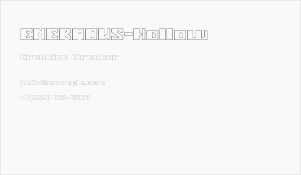 ENERMOUS-Hollow Business Card