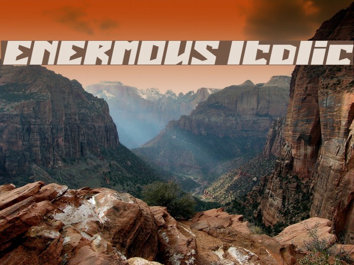 ENERMOUS Italic Font examples