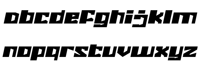 ENERMOUS Italic Font LOWERCASE