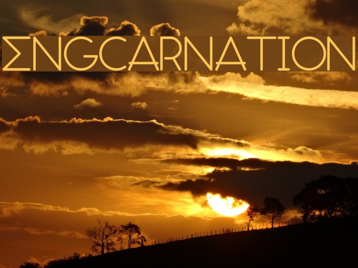 ENGCARNATION Font examples