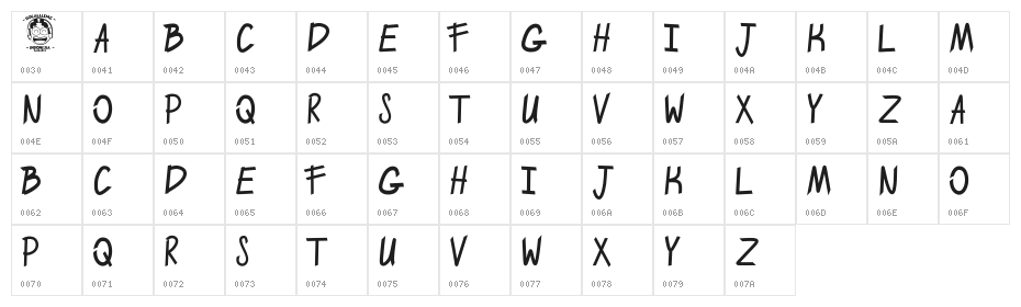 ENJOY-BOY Character Map