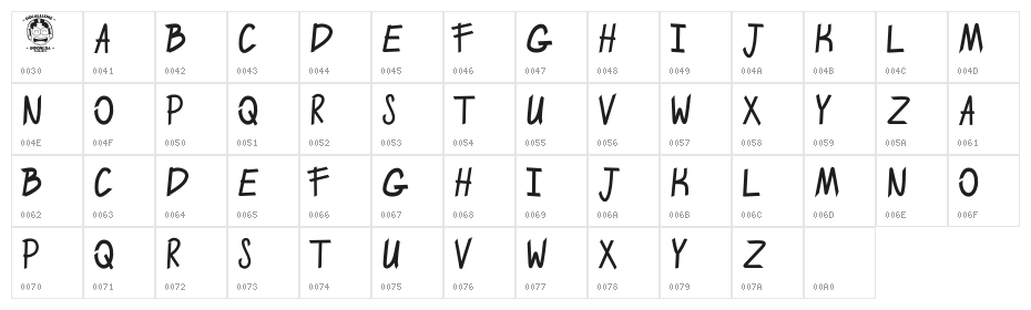 ENJOY BOY Character Map