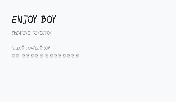 ENJOY BOY Business Card