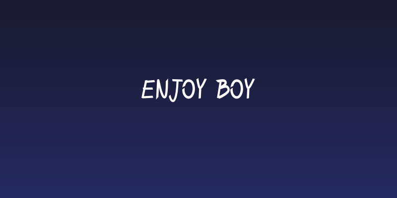 ENJOY BOY Social Header