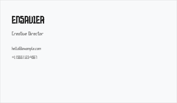 ENSAVIER Business Card