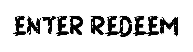 ENTER REDEEM  フリーフォントのダウンロード