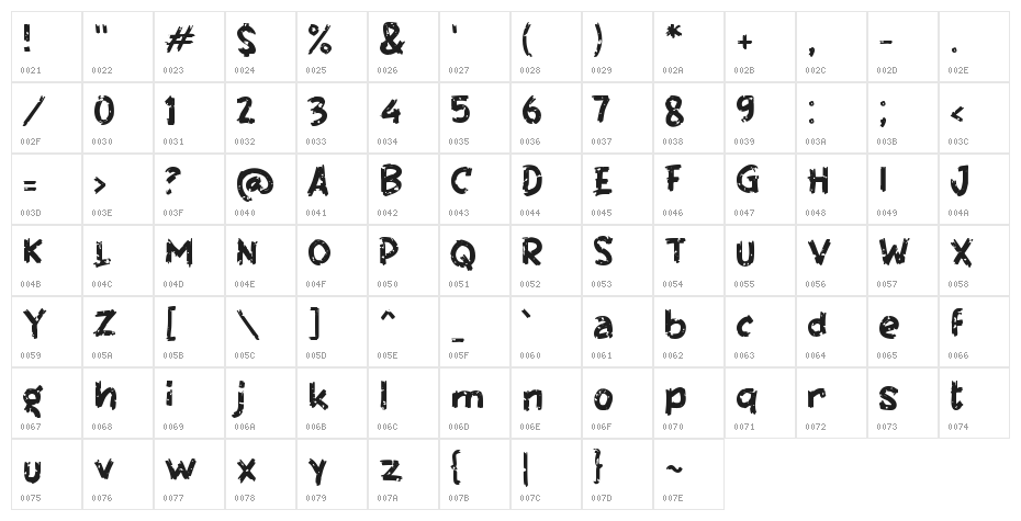 ENTER REDEEM Character Map
