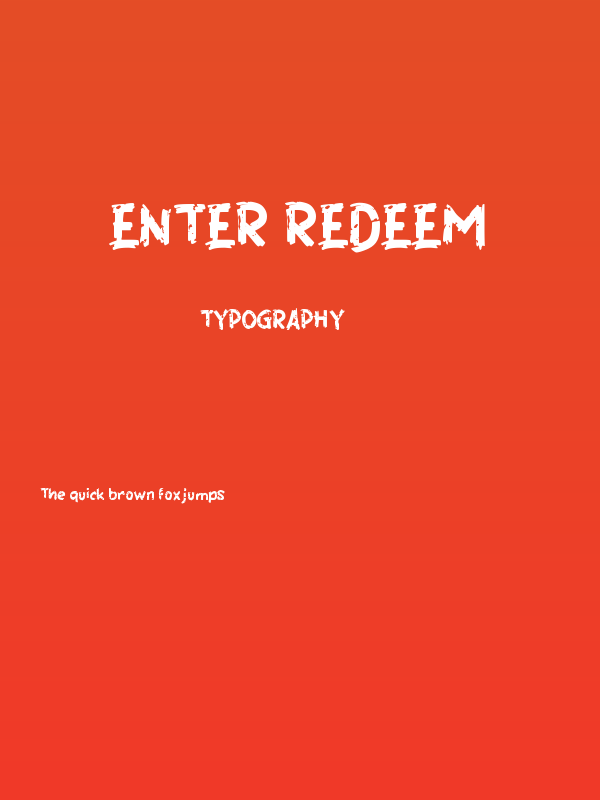 ENTER REDEEM Poster
