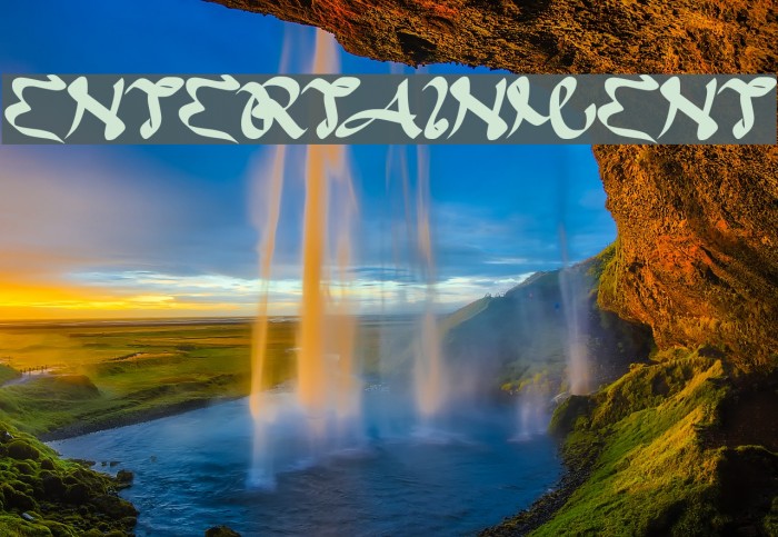 ENTERTAINMENT Font examples
