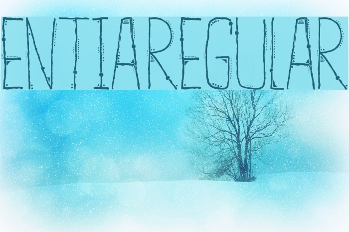 ENTIA Regular Font examples