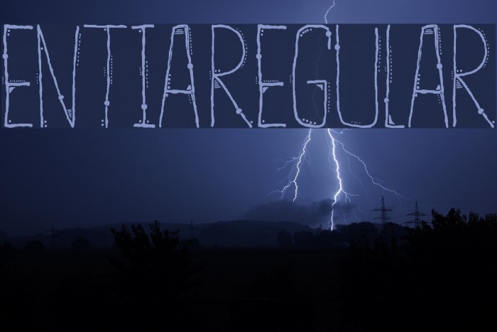 ENTIA Regular Font examples