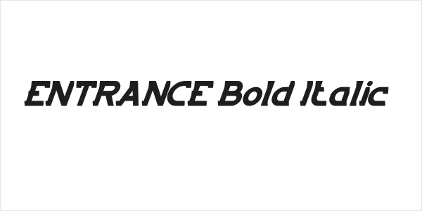 ENTRANCE Bold Italic Logo
