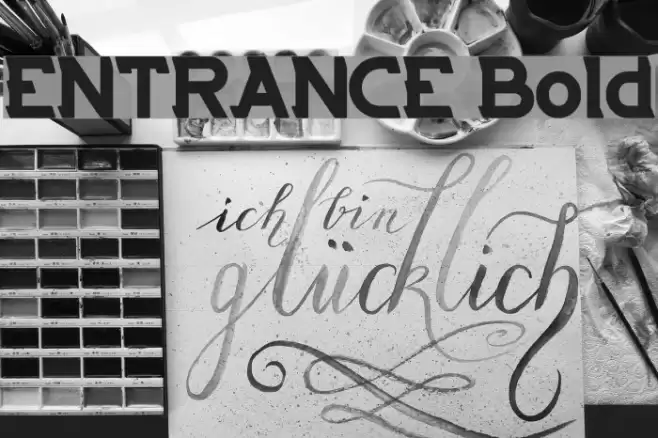 ENTRANCE Bold Font examples