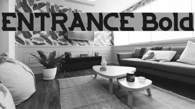 ENTRANCE Bold Font examples