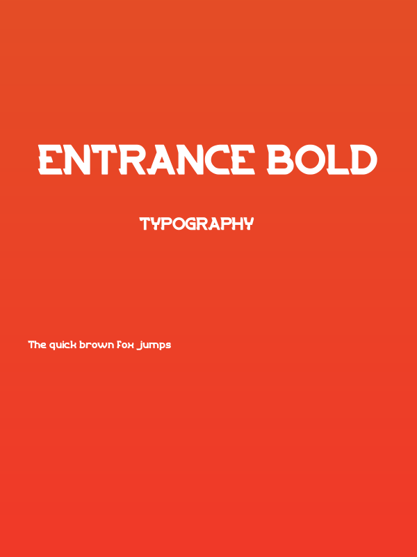 ENTRANCE Bold Poster
