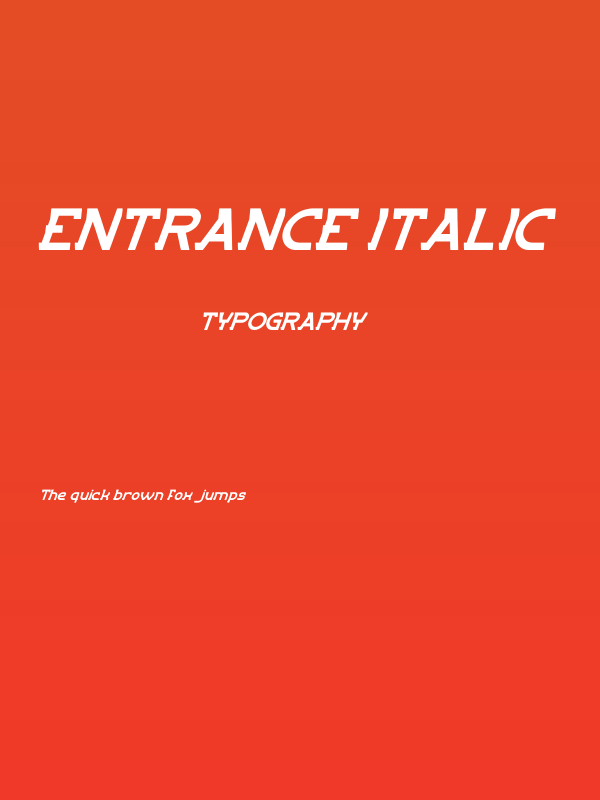ENTRANCE Italic Poster