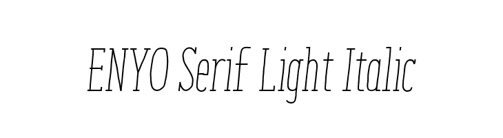 ENYO Serif Light Italic Font